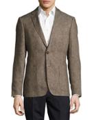 Linen-blend Textured Half-lined