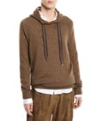 Cashmere-silk Paillette Pullover Hoodie W/