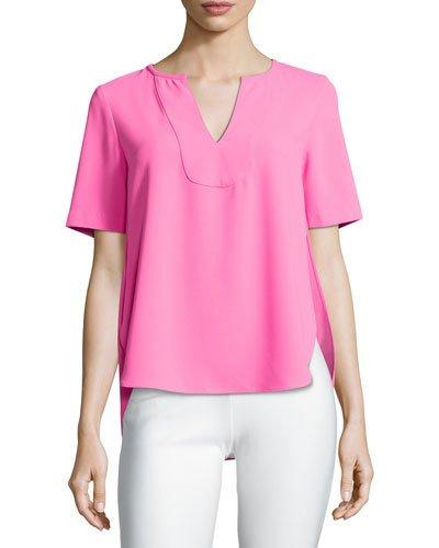Kamren Short-sleeve Crepe Top