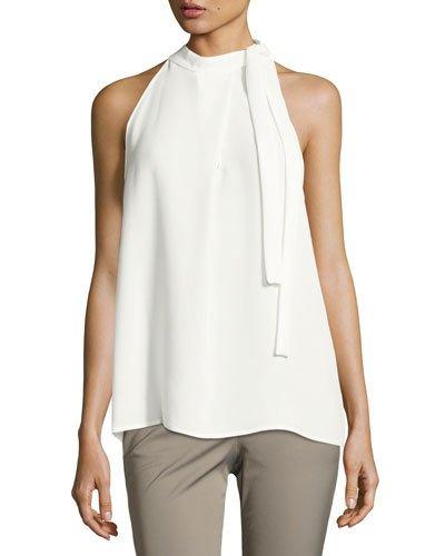 Bow-detail Crepe Top