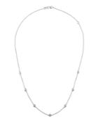 14k White Gold 7-diamond By-the-yard Necklace