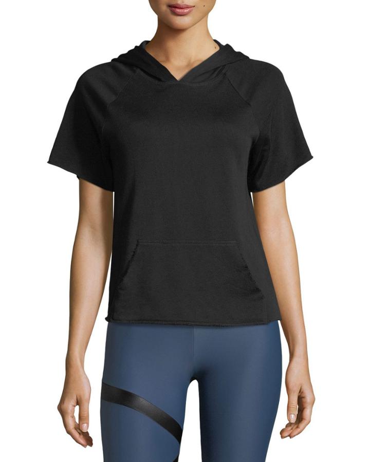 Short-sleeve Athletic Hoodie Tee