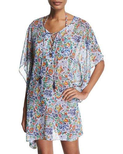 Provincial Short Caftan Coverup,