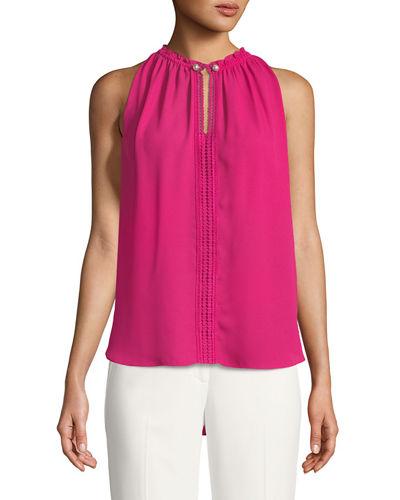 Lynna High-neck Sleeveless Blouse