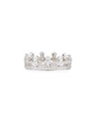18k White Gold Small Diamond Tiara Ring,