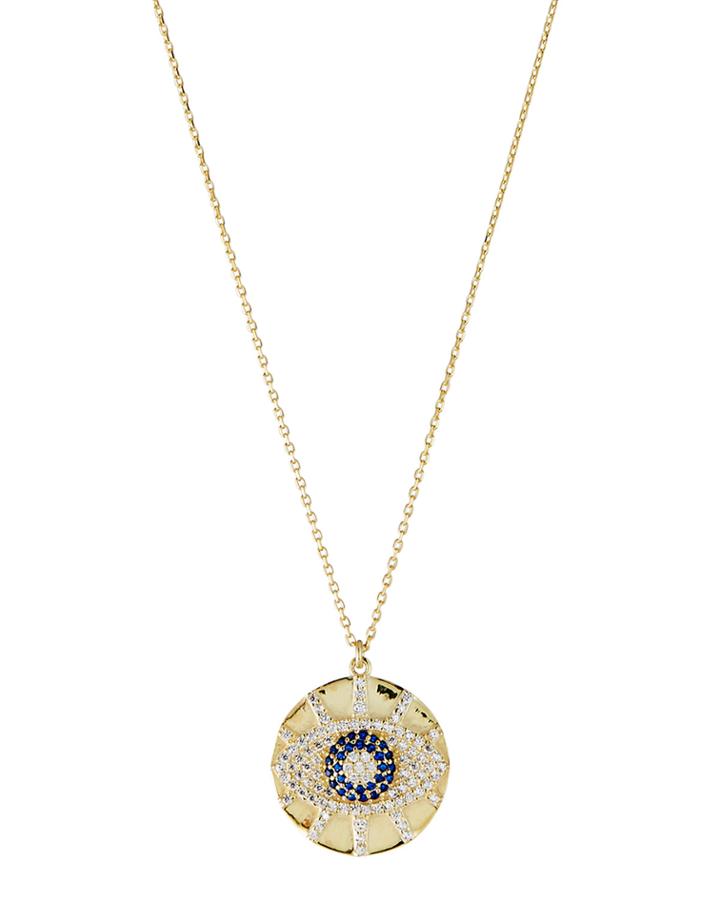 Evil Eye Cubic Zirconia Pendant Necklace