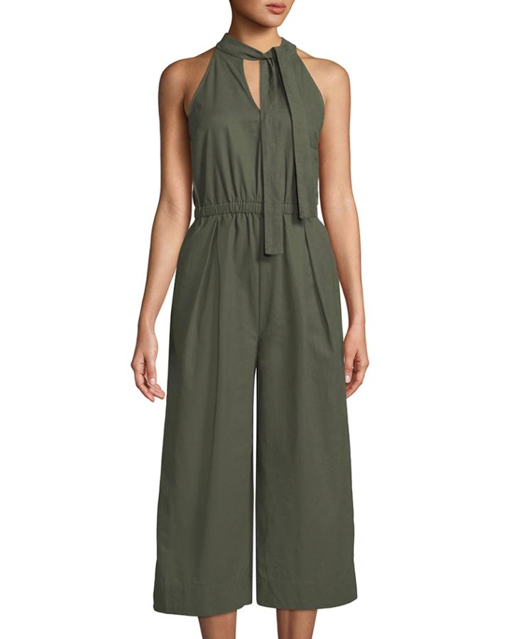Halter-neck Culotte Jumpsuit