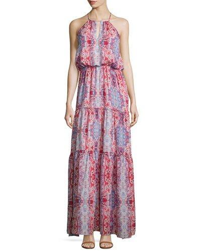 Tudor Sleeveless Tiered Maxi Dress,