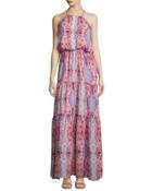 Tudor Sleeveless Tiered Maxi Dress,