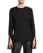 Pearlescent Embroidered Blouse