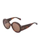 Wide Havana Sunglasses, Brown