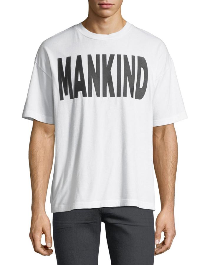Men's Typographic Oversized T-shirt