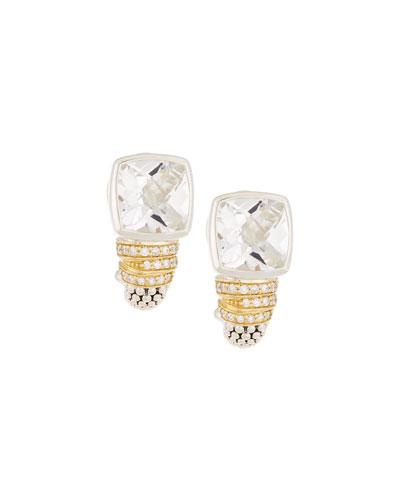 Embrace White Topaz & Diamond Drop Earrings