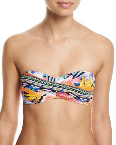 Tropical Bandeau Swim Top,
