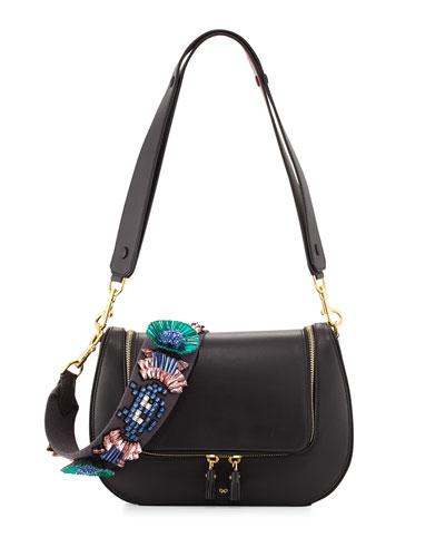 Vere Space Invader™ Floral Satchel Bag, Black