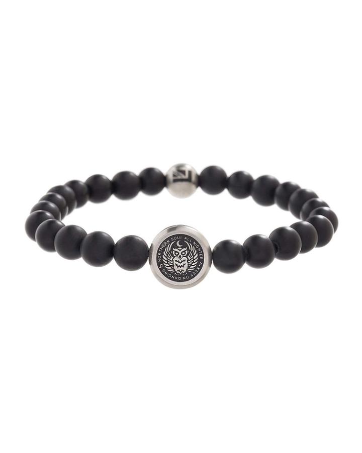 Men's Bead Bracelet With Stainless