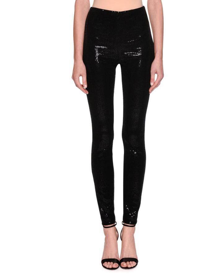 Stretch Paillette High-waist