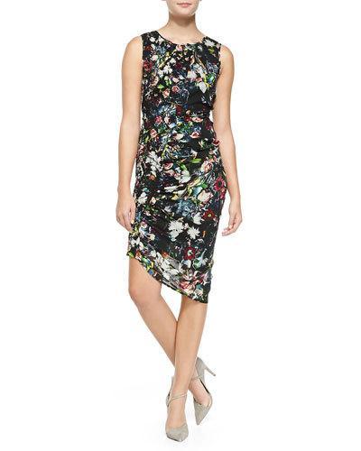 Smocked/ruched Festival Floral Georgette