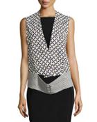 Mixed-print Vest