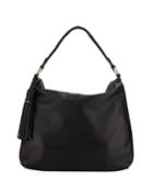 Adalee Leather Hobo Bag With Tassel