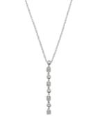 18k White Gold Diamond Y-drop Necklace
