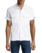 Men's Button-front Short-sleeve Cotton Pocket