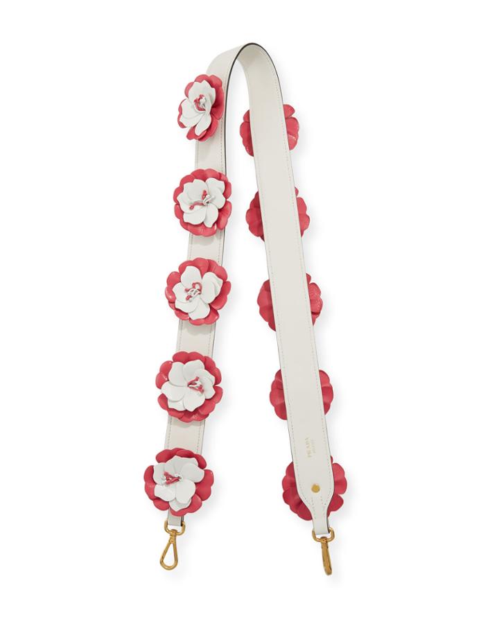 Flower Leather Strap For Handbag