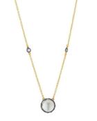 Simple Pearly Crystal Pendant Necklace