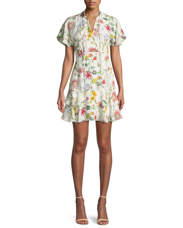 Natalie Floral-print Silk