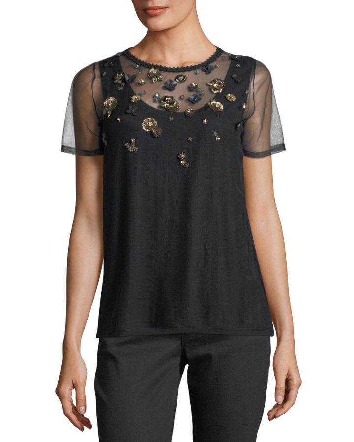 Helmsee Floral-applique Blouse
