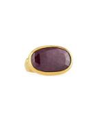 Galapagos 24k East-west Rose-cut Ruby Ring,