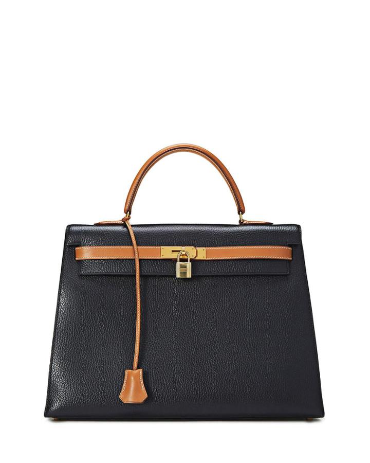 Kelly Two-tone Ardennes Top Handle Bag