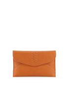 Theia Faux-leather Clutch Bag, Butterscotch