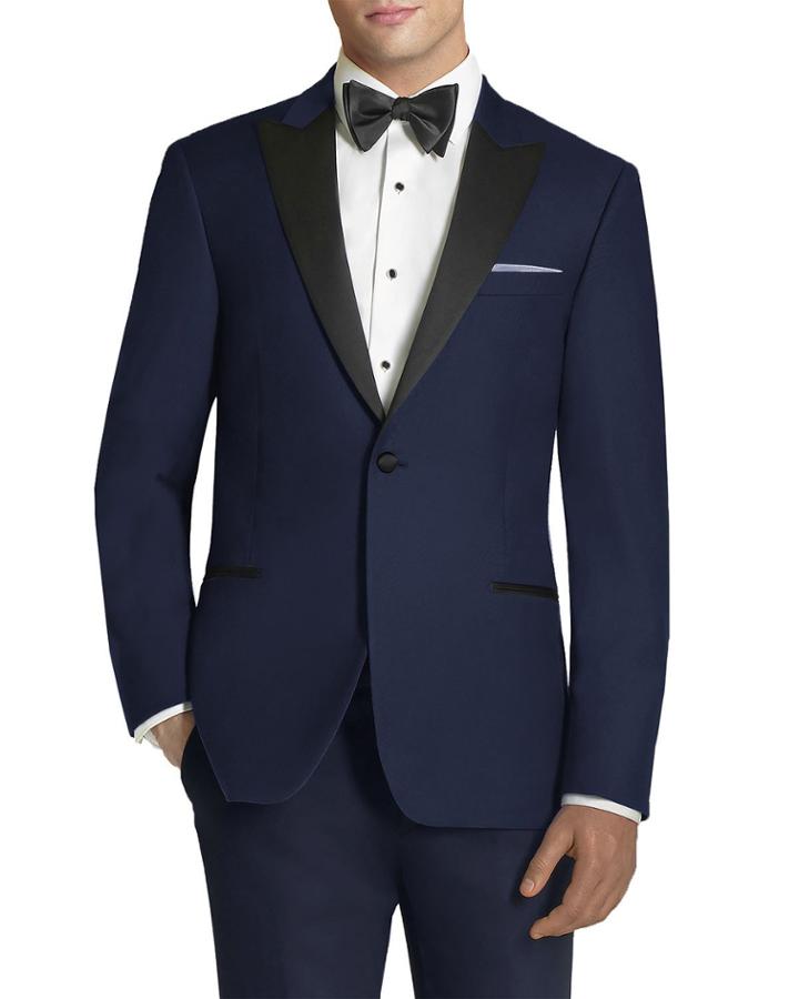 Men's Super 120's Slim-fit Wool Tuxedo Jacket