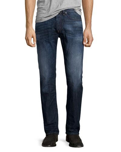 Buster L30 Faded Straight-leg Jeans, Blue