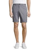 Dobby Cuffed Oxford Shorts, Ashphalt