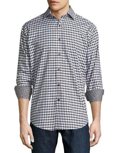 Long-sleeve Woven Squares Sport