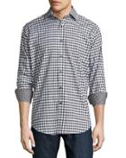 Long-sleeve Woven Squares Sport