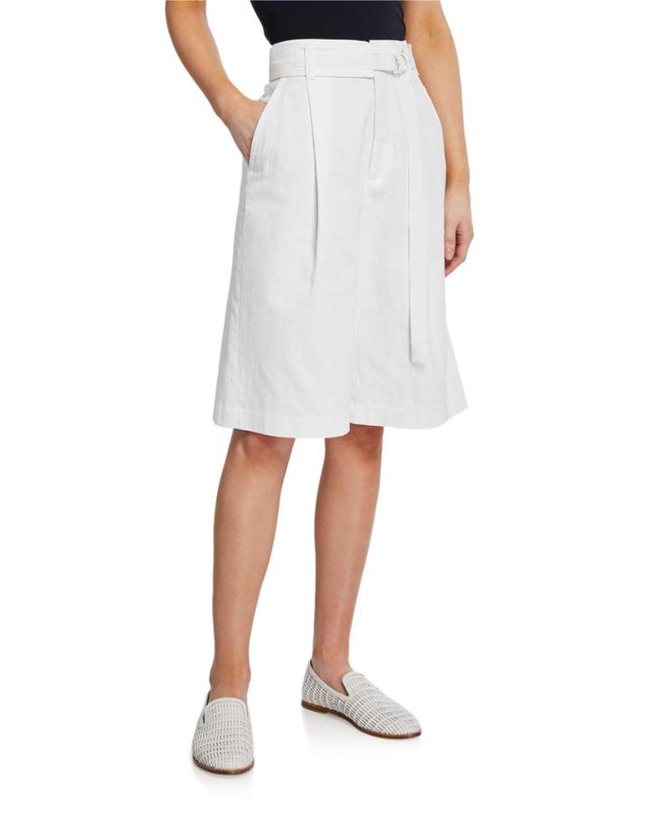 High-rise Belted Bermuda