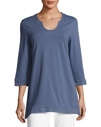 Liberty Notch-neck Jersey Tunic