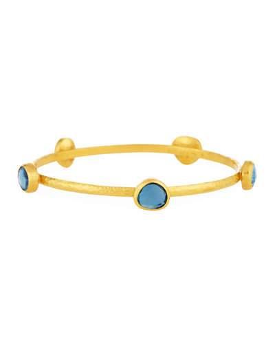 Elements 24k Blue Topaz Bangle Bracelet