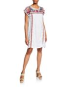 Quinn Embroidered Shift Tunic Dress