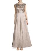Cap-sleeve Sequined