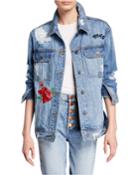 Nobody Asked You Deconstructed Embroidered Denim Jacket