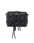 Mini Logo Jacquard Leather Crossbody Bag