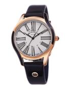 36mm Alessia Enamel Watch W/ Patent Leather, Navy/gold