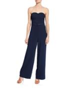 Devi Strapless Sweetheart Belted Jumpsuit