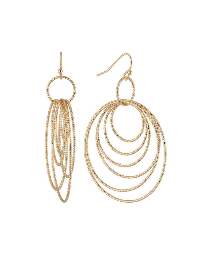 Graduating Multi-hoop Drop Earrings