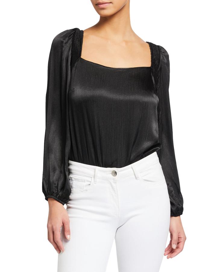 Alia Long Puff-sleeve Bodysuit