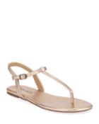 Sylvie Leather T-strap Flat